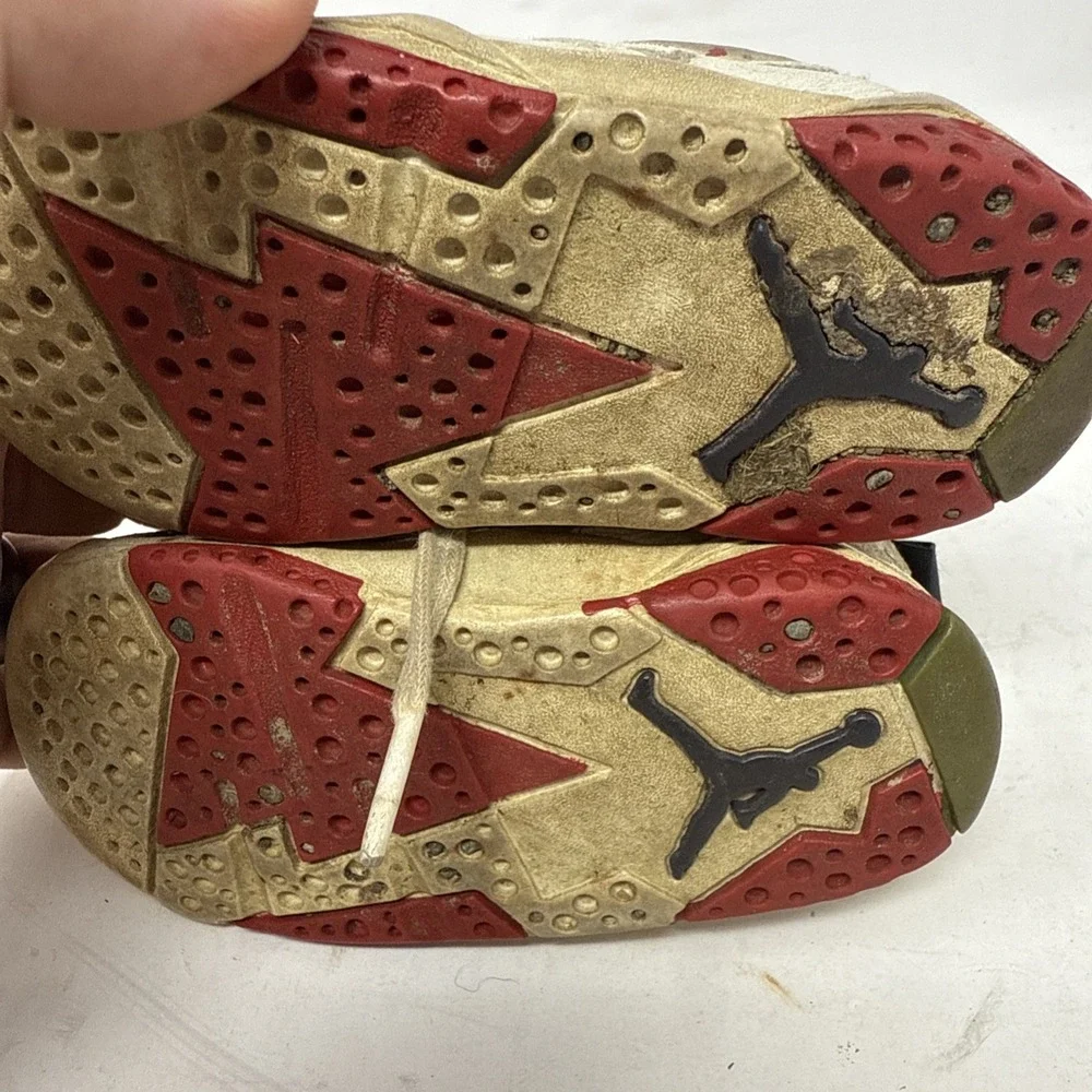 Vintage 1991 Nike Baby Air Jordan Shoes Red White Size 4